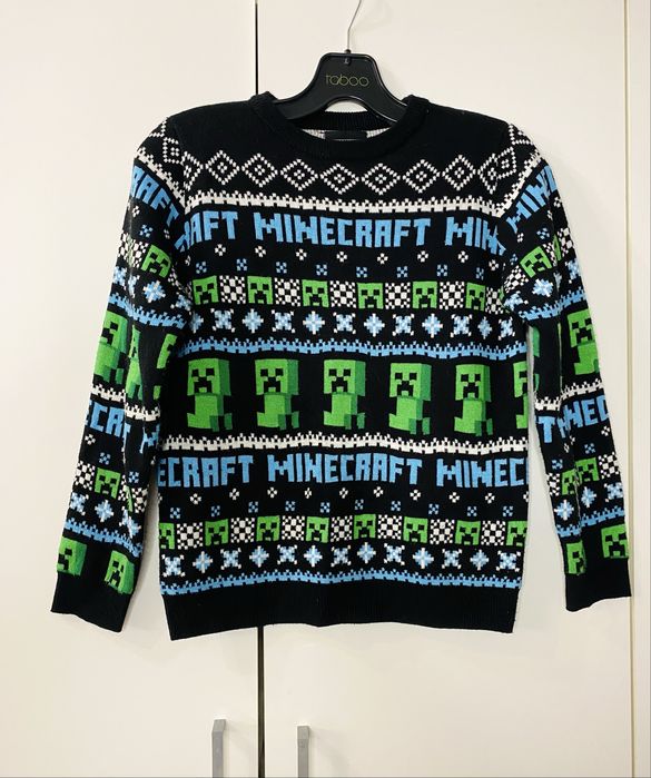 Sweterek świąteczny chłopięcy Minecraft rozmiar 140-146 #68