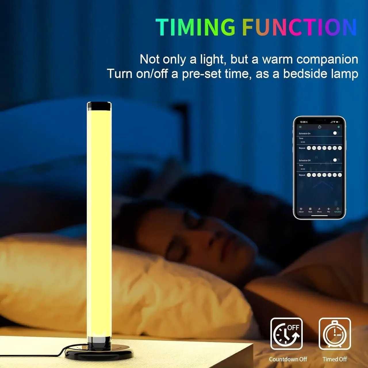 Фонове освітлення блогера. Дві настільні лампи USB RGB Bluetooth