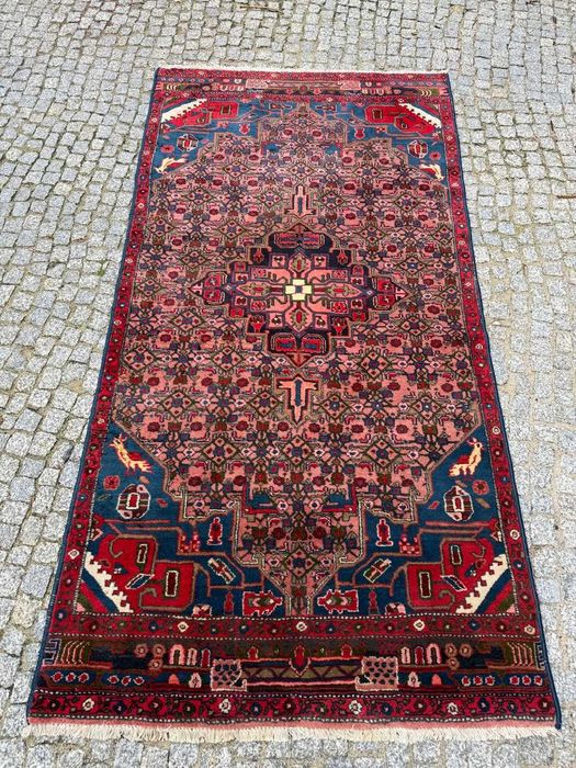 Dywan vintage wełniany r.tkany perski Hamadan 235x115 galeria 6 tyś