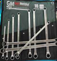 Набір ключів накидних подовжених з тріскачкою GUT MEISTER 10шт Germany
