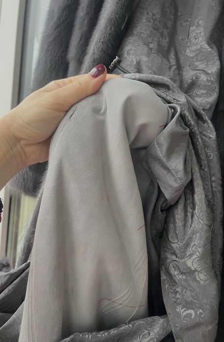 Графит! Греция! Необычная норковая шуба с капюшоном