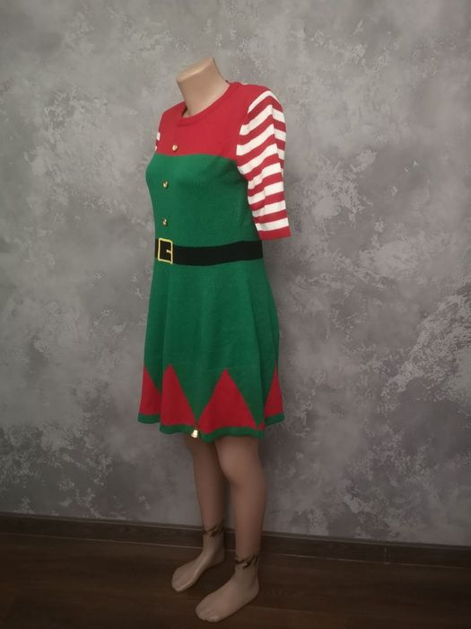 Карнавал маскарад новорічний костюм Ельф помічниця Санта Клауса Різдво