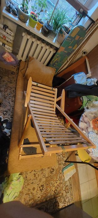 Розкладний стілець, шезлонг, міцне дерево