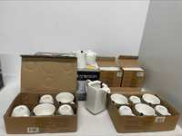 Serwis kawowy porcelanowy AMBITION BIAŁY na 12 osób (29 el.) [342264]