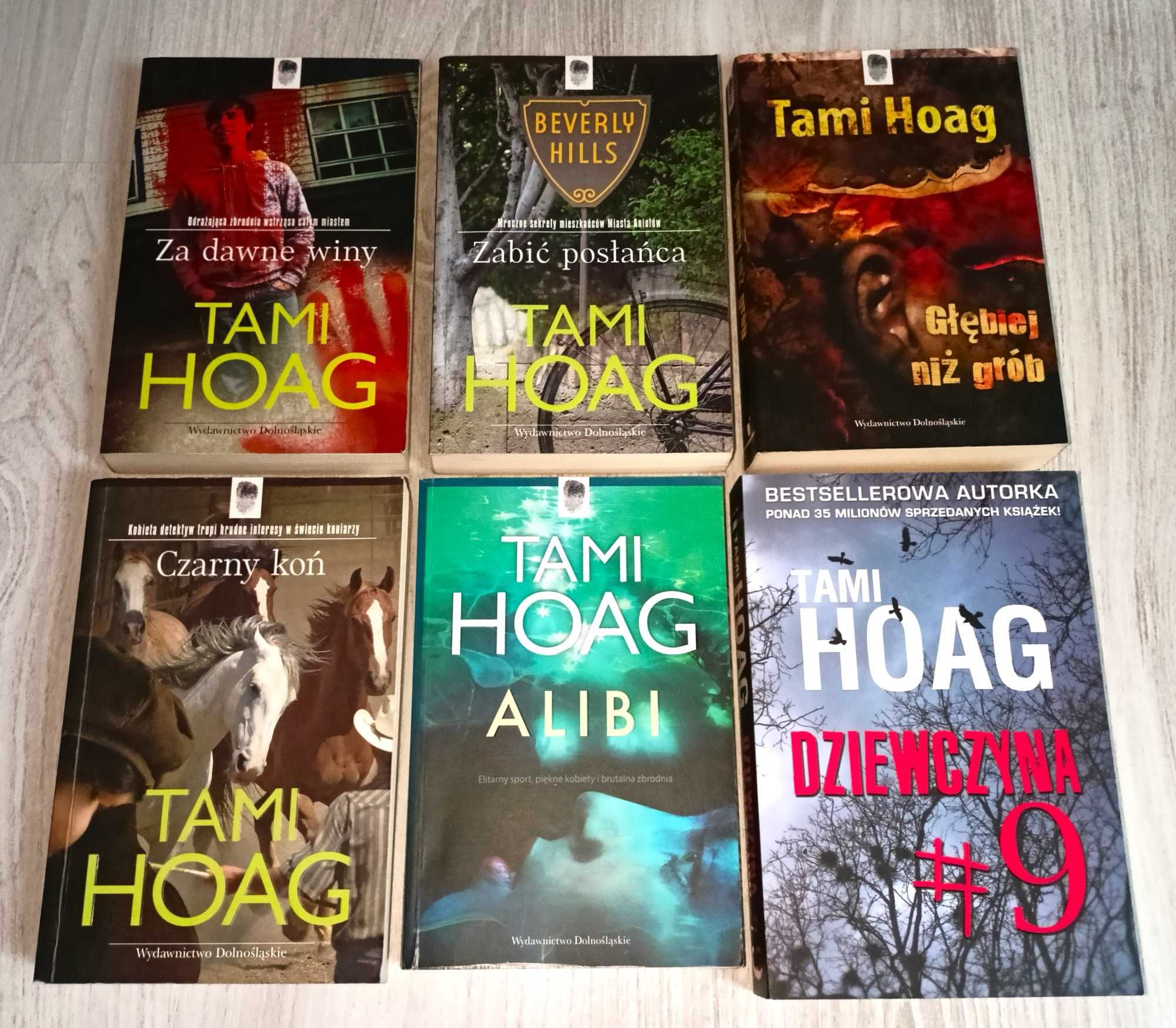 6x Tami Hoag Zabić posłańca Czarny koń Alibi Za dawne Głębiej niż grób