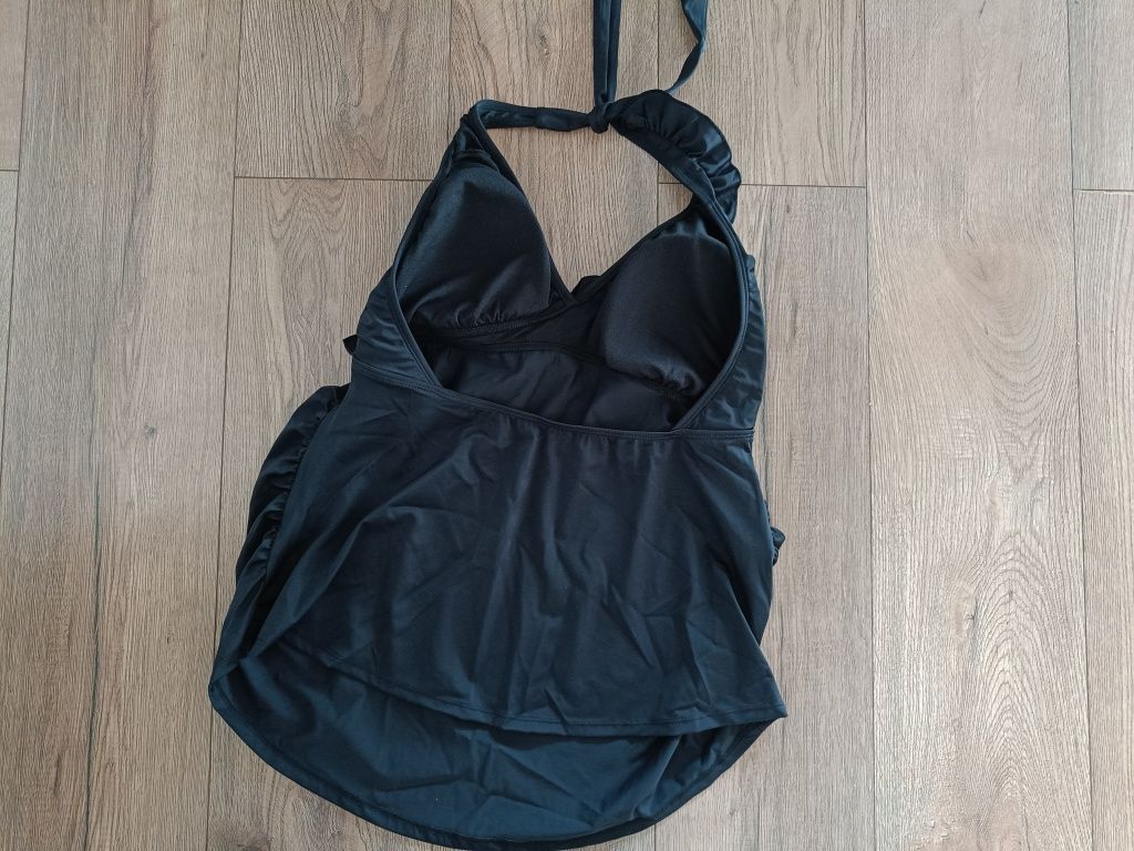 Tankini ciążowe 42 XL czarny strój kąpielowy dwuczęściowy