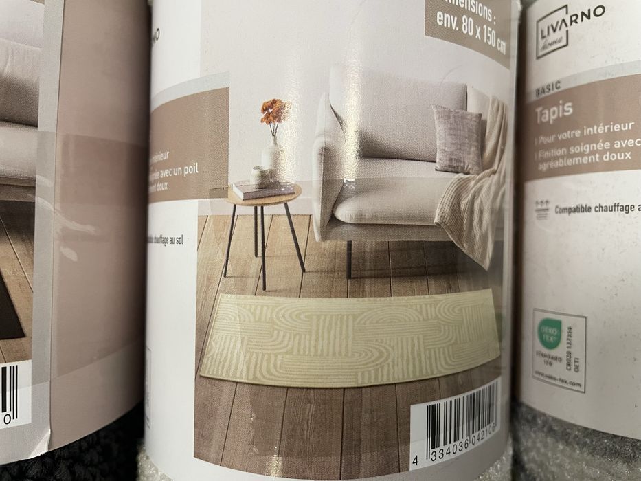 Коврик для дома графитовый/бежевый/светло-серый 80х150см LIVARNO