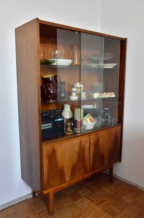 Etażerka/witryna oszklona, vintage