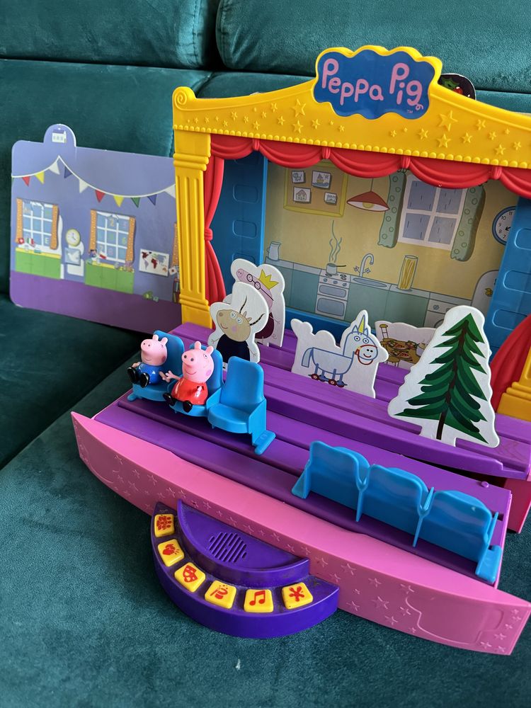 Teatr Świnka Peppa scena teatralna z dźwiękiem teatrzyk Świnki Peppy