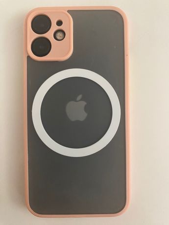 Etui / case iPhone 12 mini/ nowy / różowy- półprzeźroczysty