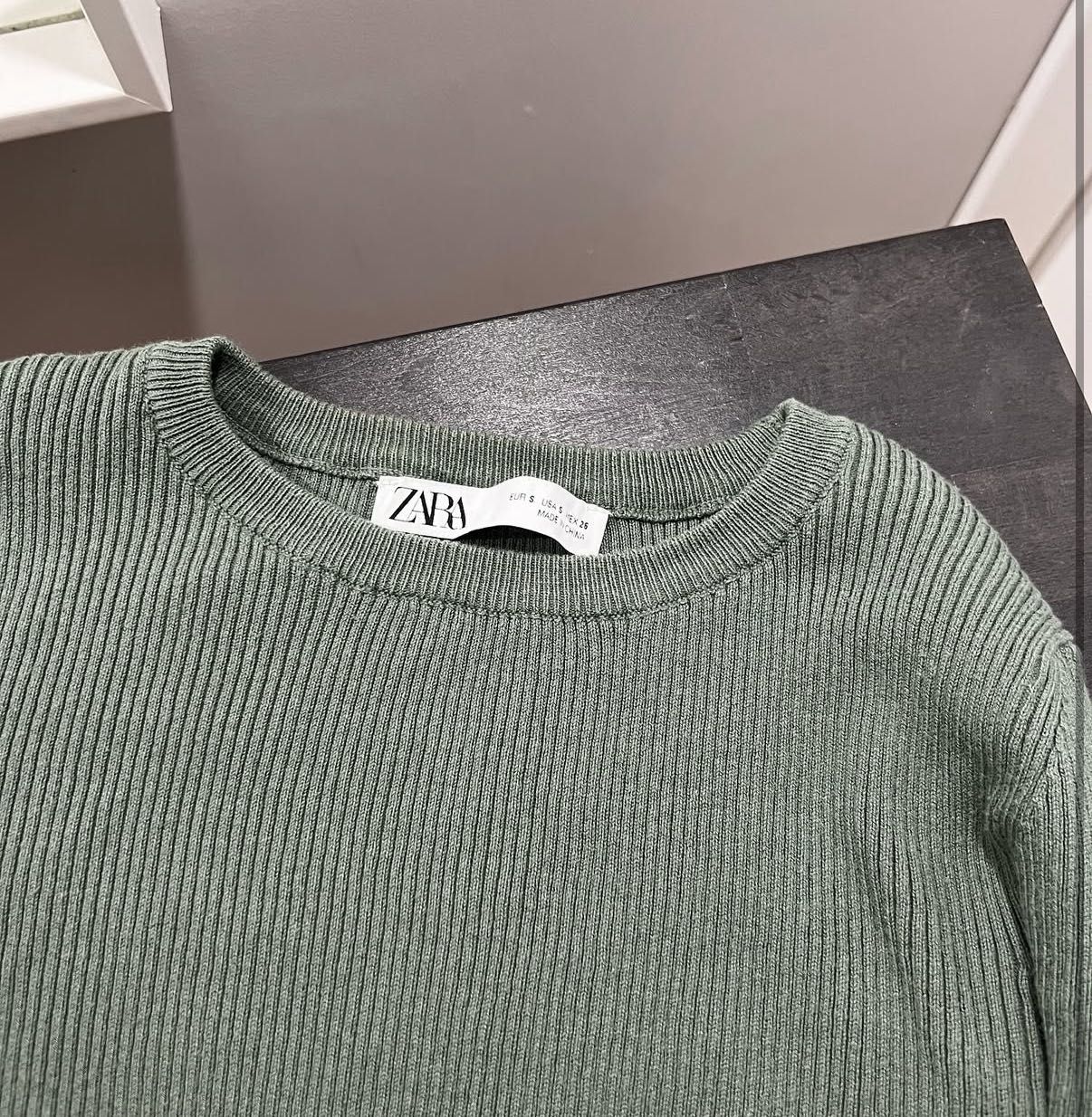 лонгслів zara кроп топ