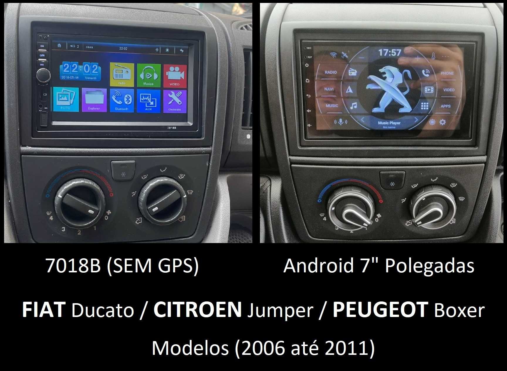 Rádio 2DIN FIAT Ducato • Peugeot Boxer • Citroen Jumper • Android GPS