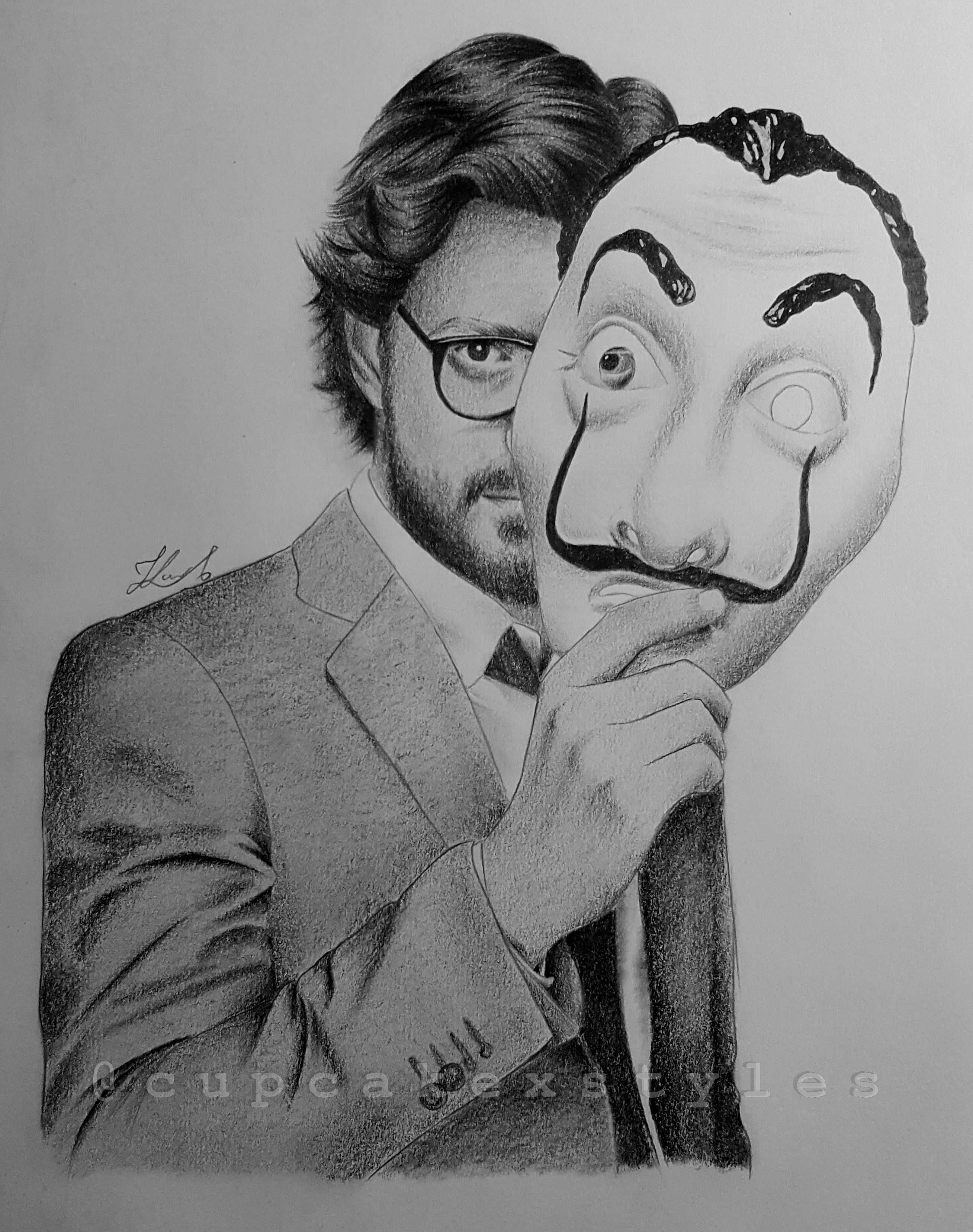 Rysunek portret na prezent do ramki dekoracyjny
