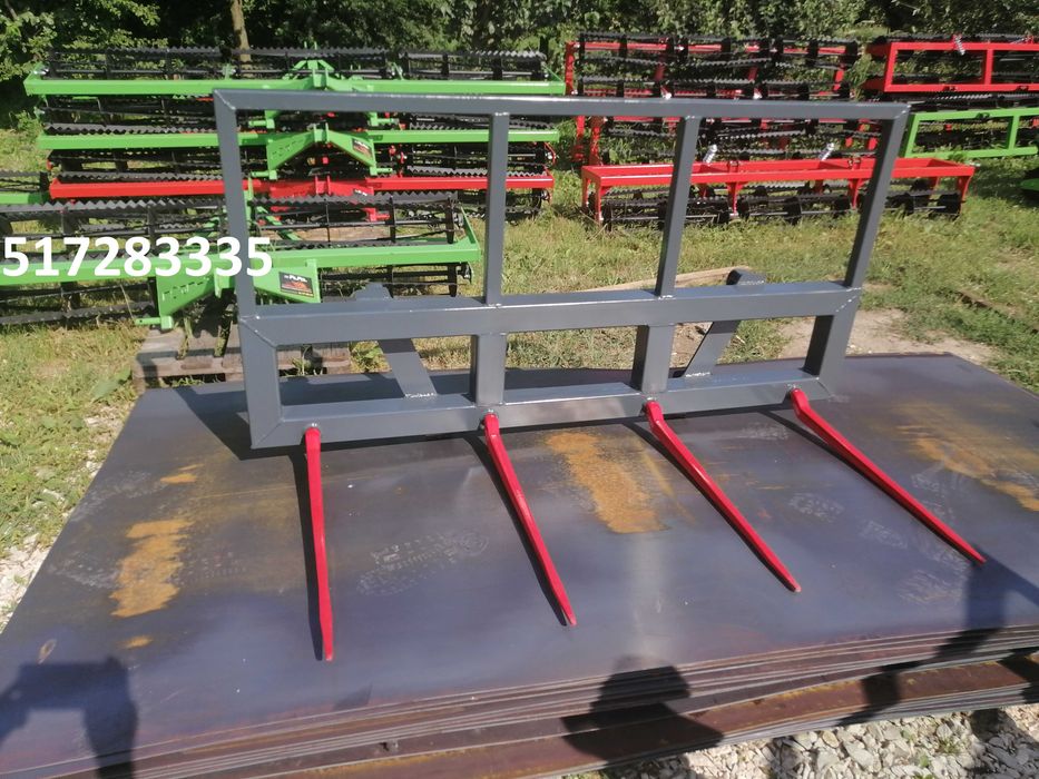 Duża Euro ramka do bel słomy , siana 4x kły Ramka do balotu