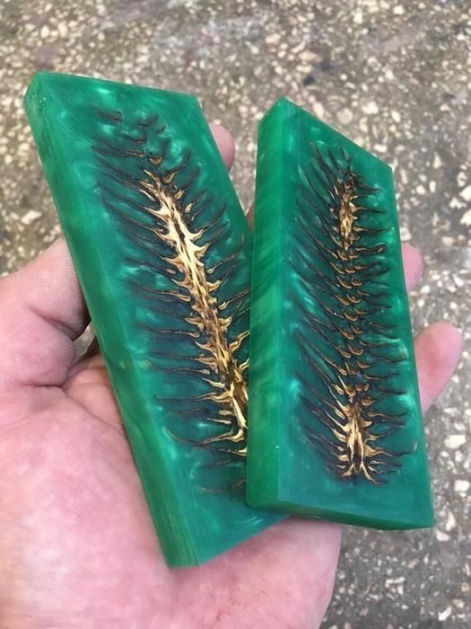 Рокоядка (заготовка) для ножа, шишка + епоксидна смола. Руківя для нож