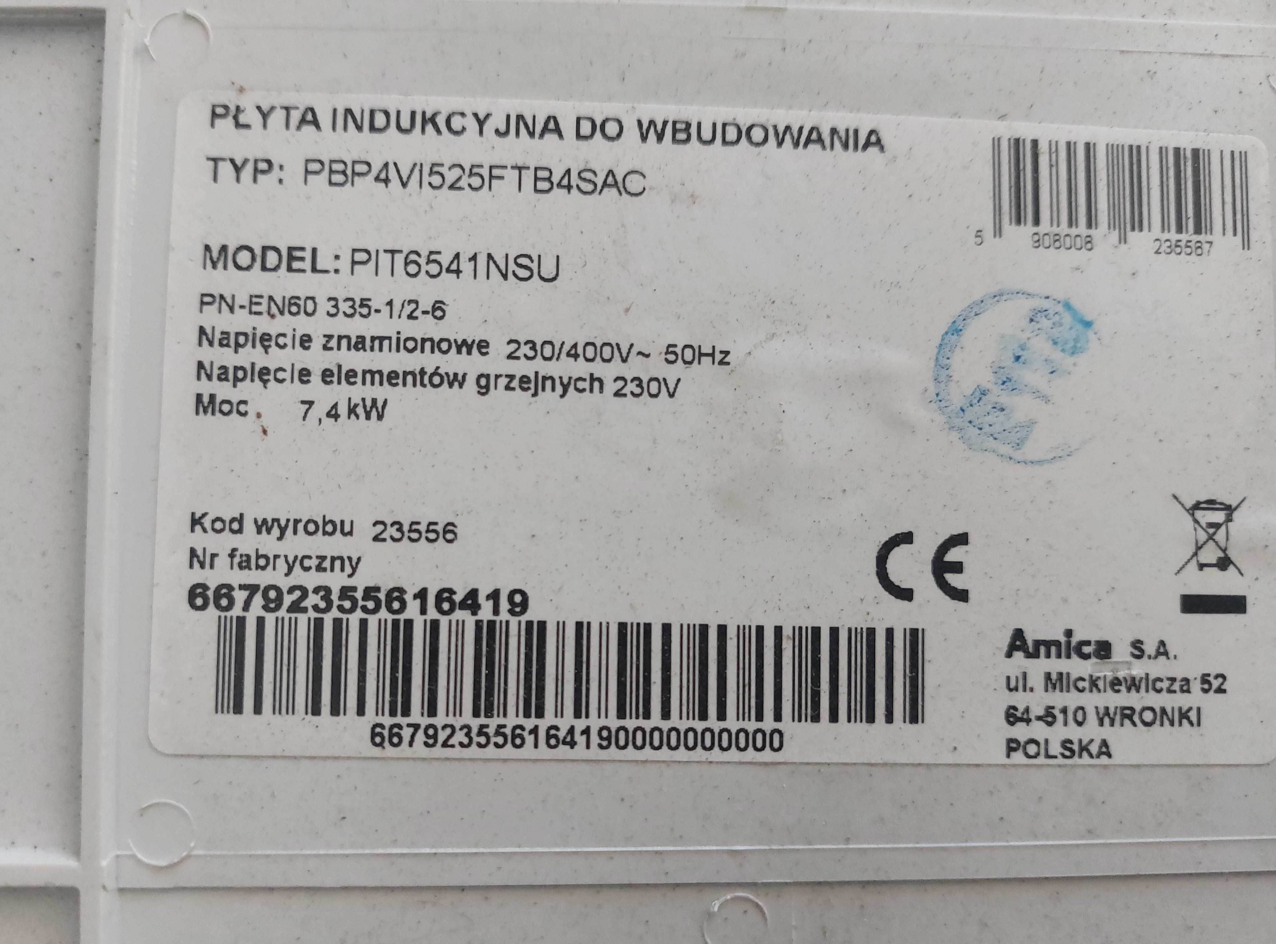 płyta indukcyjna AMICA