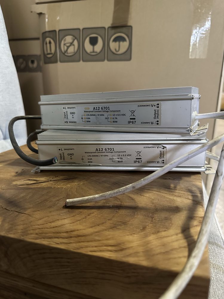 Zasilacz ZI LED 12V/6.7A IP67 A12-6701, Impulsowy metalowa obudowa