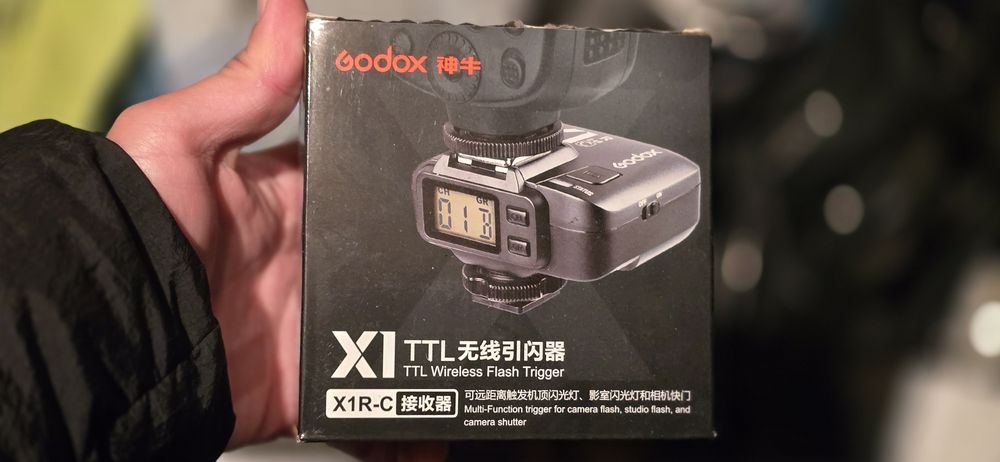 Flash Godox para Canon R series + emissor e receptor