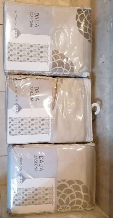 Zasłony 3 szt. Nowe