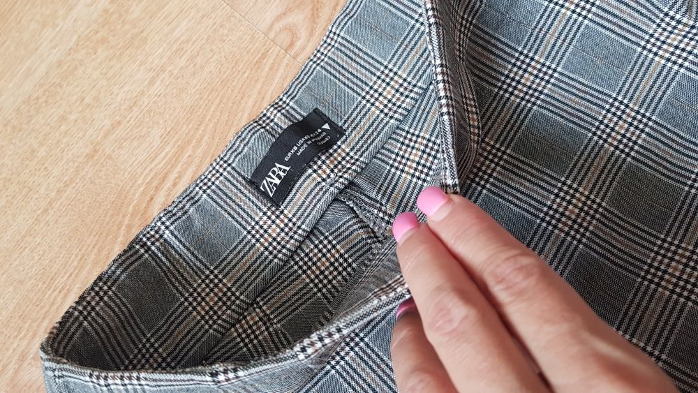 Стильные красивые штаны штани брюки брючки клетка в клетку Zara Зара