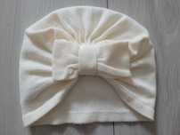 Kremowa czapka turban h&m 86/92