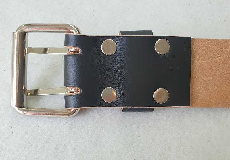 Wojskowy Pas Szeregowca R2 Skóra Naturalna 135 - Podwójna Sprzączka