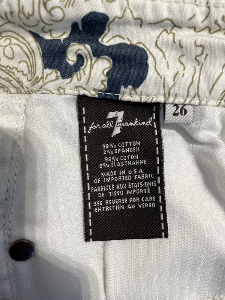 7 for All Mankind spodnie jeansy z kwiatowe wzory