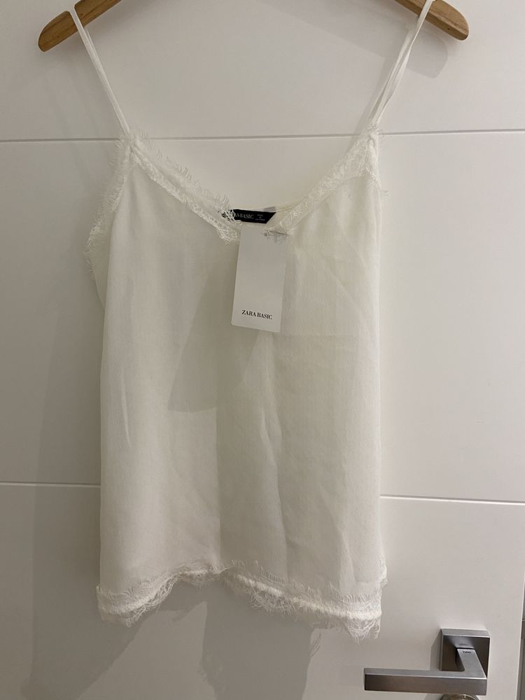 Top rendado branco - Zara