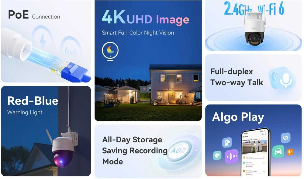 Камера 4K Imou Cruiser SC 8MP (IPC-K7FP-8VON) - WiFi 6 + POE