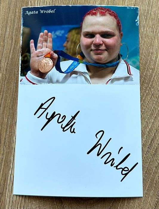 Agata Wróbel oryginalny autograf
