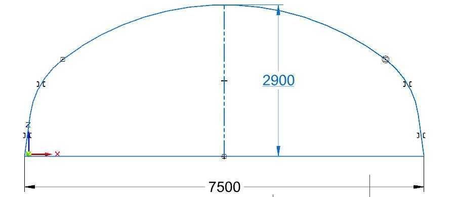 Tunel foliowy EkoTunele -7.5x2.9x30 Bardzo odporny na warunki pogodowe