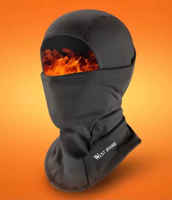 Тепла флісова балаклава лижна маска лыжная маска веломаска подшлемник