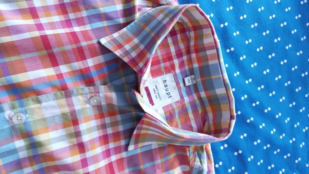 kolorowa w kratkę męska koszula Haupt slim fit