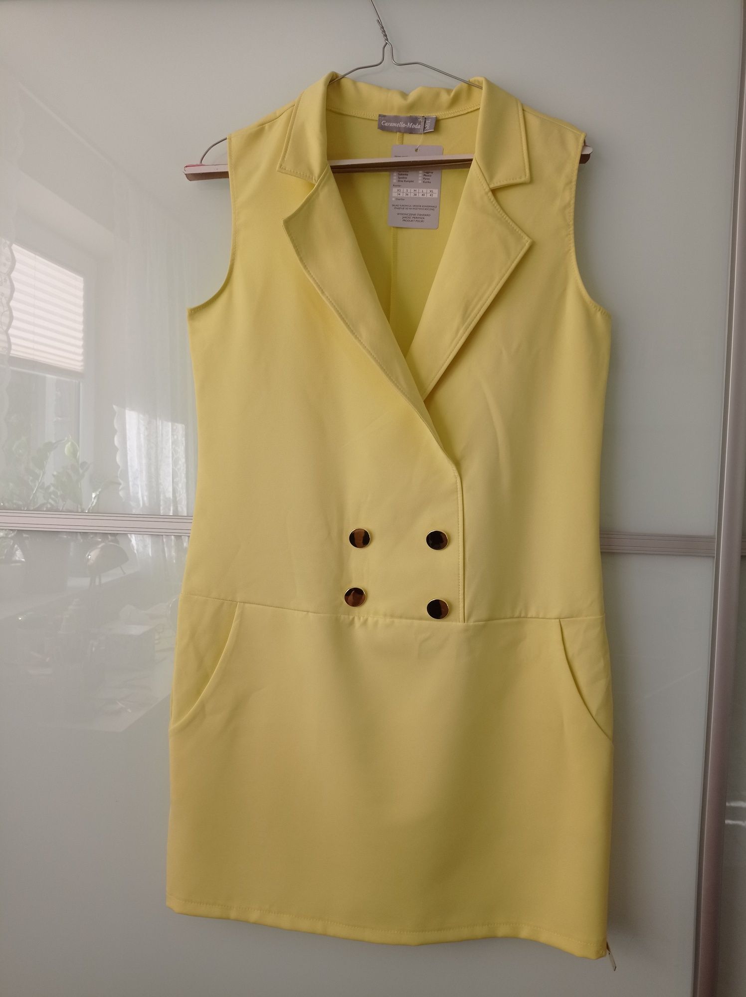 Nowa żółta sukienka M