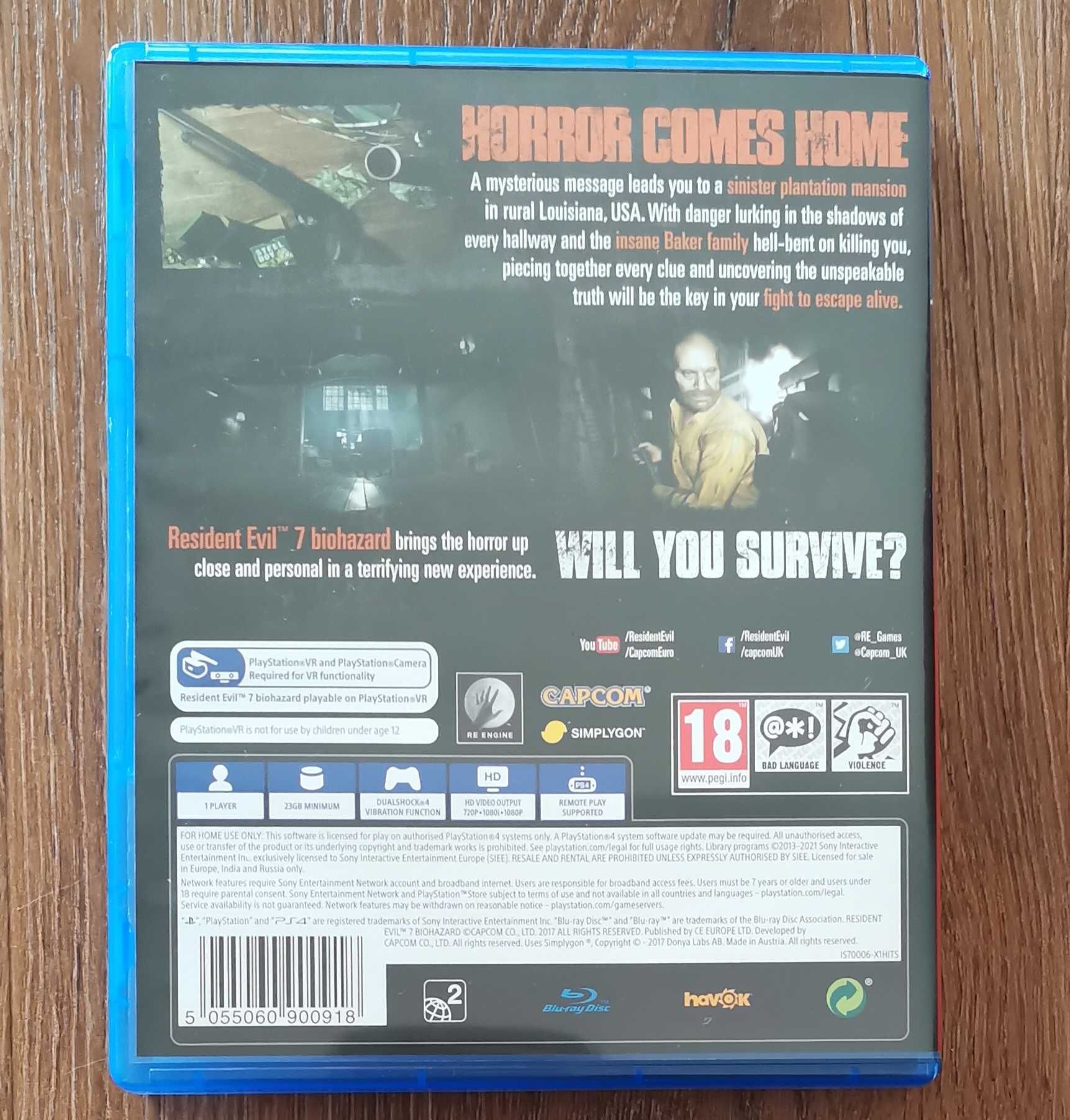 Resident evil biohazard ps4