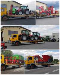 Laweta pomoc drogowa autolaweta transport maszyn rolniczych i budowlan