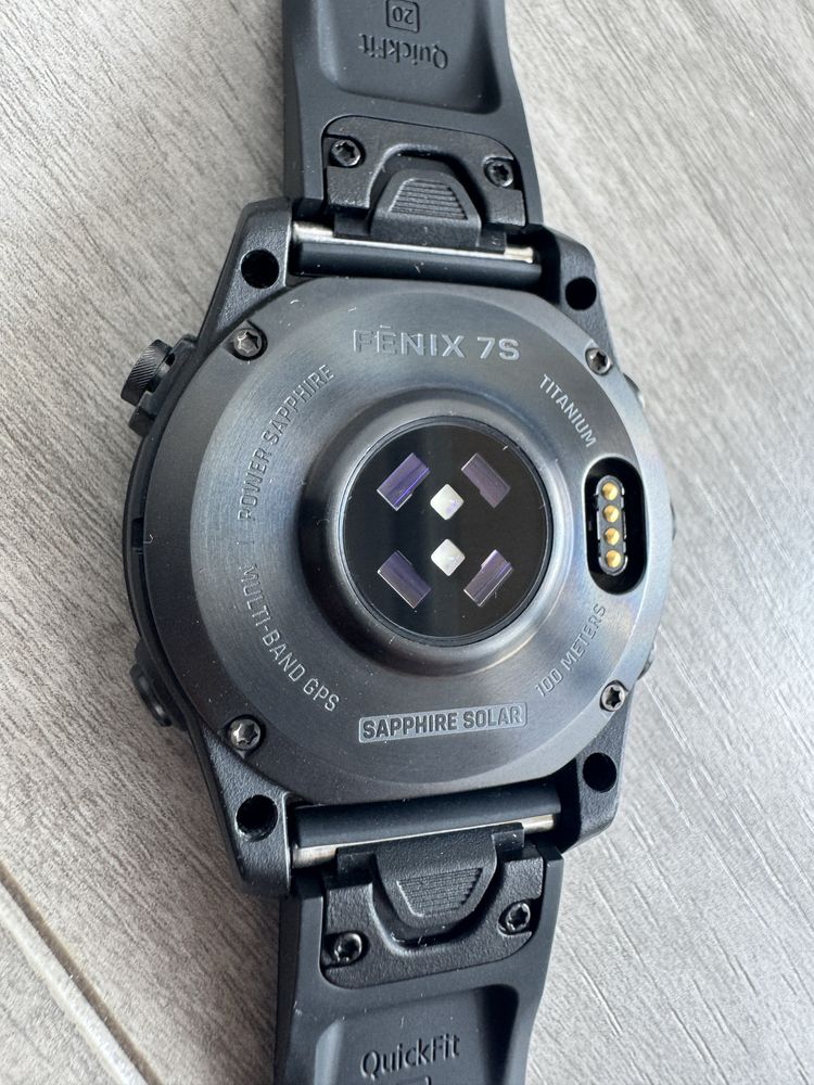 Zegarek Garmin Fenix 7S Sapphire Solar + mapa PL Topo. Na gwarancji!