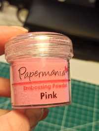 papermania - puder do embossingu - pink różowy