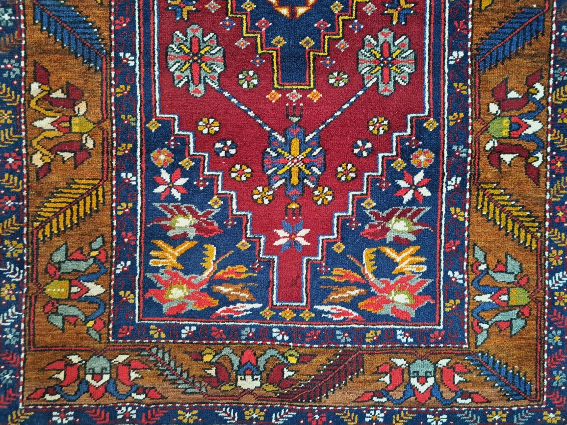 Przepiękny unikatowy Turecki ręcznie tkwelnainy dywan Yahali 102x192cm