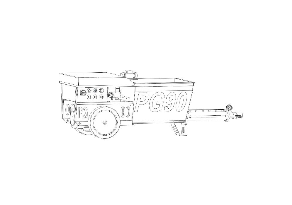 Pompa betonu torkretnica SPCC natrysk betonu PG90
