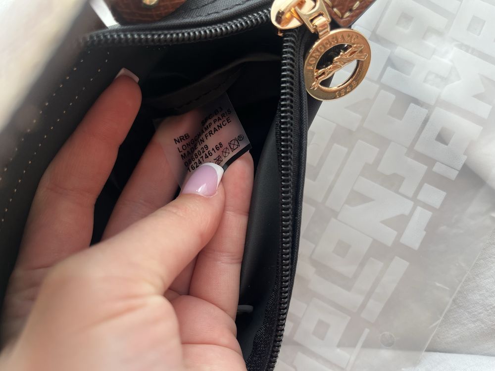 Czarna torebka do ręki na ramię Longchamp mini