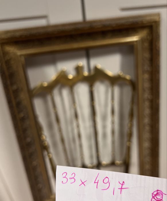 Rama do obrazu lustra obraz lustro antyk vintage drewniana złota