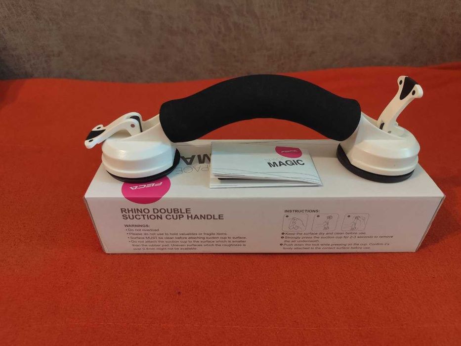 Ручка для ванної на присосках Feca Space Magic, тримає до 40 кг