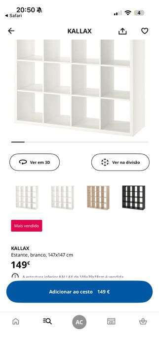 Kallax ikea 16 cubos