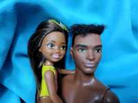 Tata z córką Mattel / Lalki Ken + Chelsea Barbie