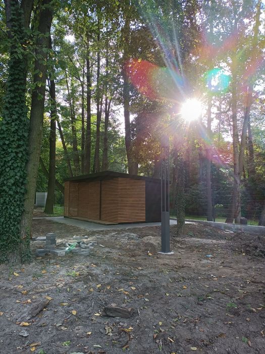 Nowoczesny domek ogrodowy 5,8x3,6 drewutnia, altana, szopa, schowek