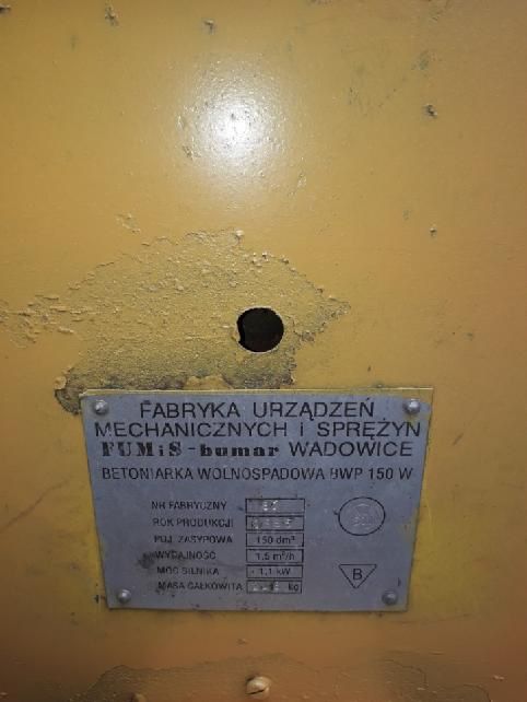 Betoniarka wolnospadowa 150l