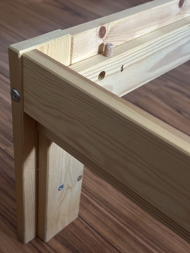 Estrutura de cama, pinho, 140x200 cm - Neiden