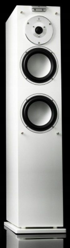 Białe kolumny Głośnikowe podłogowe stereo Audiovector X3 Super