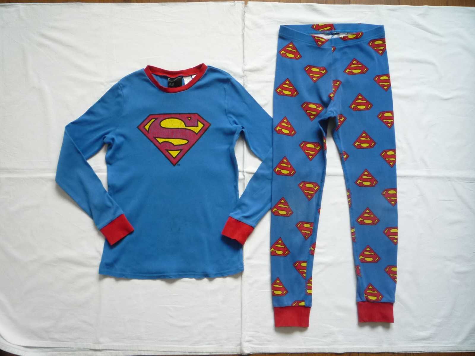 H&M 134/140 Superman Piżama dwuczęściowa Bluza Długie spodnie